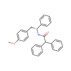 COc1ccc(C[C@@H](NC(=O)C(c2ccccc2)c2ccccc2)c2ccccc2)cc1 ZINC000013741231