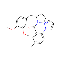 COc1ccc(C[C@@H]2CCCN2C(=O)c2cc(C)ccc2-n2cccn2)cc1OC ZINC000653779550