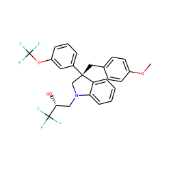 COc1ccc(C[C@]2(c3cccc(OC(F)(F)F)c3)CN(C[C@@H](O)C(F)(F)F)c3ccccc32)cc1 ZINC000653859639