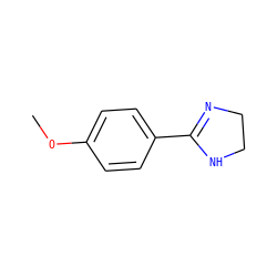 COc1ccc(C2=NCCN2)cc1 ZINC000001672770