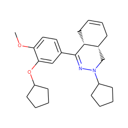 COc1ccc(C2=NN(C3CCCC3)C[C@H]3CC=CC[C@@H]23)cc1OC1CCCC1 ZINC000096285194
