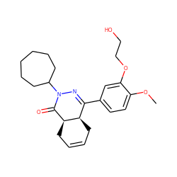 COc1ccc(C2=NN(C3CCCCCC3)C(=O)[C@@H]3CC=CC[C@H]23)cc1OCCO ZINC000013863462