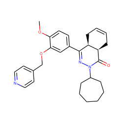 COc1ccc(C2=NN(C3CCCCCC3)C(=O)[C@@H]3CC=CC[C@H]23)cc1OCc1ccncc1 ZINC000653806092