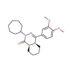 COc1ccc(C2=NN(C3CCCCCC3)C(=O)[C@@H]3CCCC[C@H]23)cc1OC ZINC000013474080
