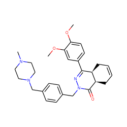 COc1ccc(C2=NN(Cc3ccc(CN4CCN(C)CC4)cc3)C(=O)[C@@H]3CC=CC[C@H]23)cc1OC ZINC000045350501