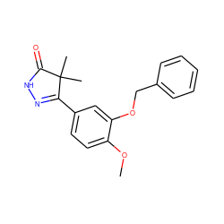 COc1ccc(C2=NNC(=O)C2(C)C)cc1OCc1ccccc1 ZINC000095552718