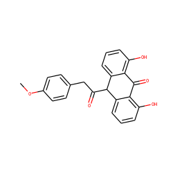 COc1ccc(CC(=O)C2c3cccc(O)c3C(=O)c3c(O)cccc32)cc1 ZINC000001541429
