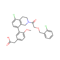 COc1ccc(CC(=O)O)cc1-c1ccc(Cl)c2c1CN(C(=O)COCc1ccccc1Cl)CC2 ZINC000144022132