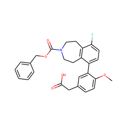 COc1ccc(CC(=O)O)cc1-c1ccc(F)c2c1CCN(C(=O)OCc1ccccc1)CC2 ZINC000144137370