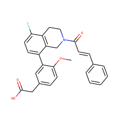 COc1ccc(CC(=O)O)cc1-c1ccc(F)c2c1CN(C(=O)/C=C/c1ccccc1)CC2 ZINC000144168506