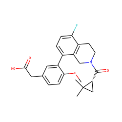 COc1ccc(CC(=O)O)cc1-c1ccc(F)c2c1CN(C(=O)[C@@H]1CC1(C)C)CC2 ZINC000144059070