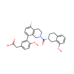 COc1ccc(CC(=O)O)cc1-c1ccc(F)c2c1CN(C(=O)[C@@H]1CCc3cccc(OC)c3C1)CC2 ZINC000144064485