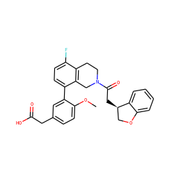 COc1ccc(CC(=O)O)cc1-c1ccc(F)c2c1CN(C(=O)C[C@@H]1COc3ccccc31)CC2 ZINC000144134562