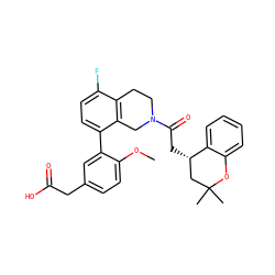 COc1ccc(CC(=O)O)cc1-c1ccc(F)c2c1CN(C(=O)C[C@H]1CC(C)(C)Oc3ccccc31)CC2 ZINC001772636028