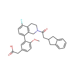 COc1ccc(CC(=O)O)cc1-c1ccc(F)c2c1CN(C(=O)CC1Cc3ccccc3C1)CC2 ZINC000144001272