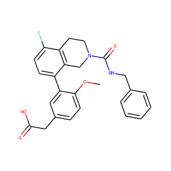 COc1ccc(CC(=O)O)cc1-c1ccc(F)c2c1CN(C(=O)NCc1ccccc1)CC2 ZINC000144031861