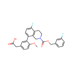 COc1ccc(CC(=O)O)cc1-c1ccc(F)c2c1CN(C(=O)OCc1cccc(F)c1)CC2 ZINC000144053935