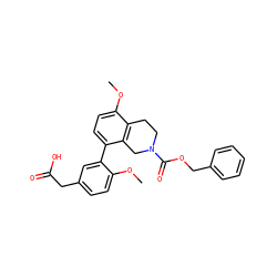 COc1ccc(CC(=O)O)cc1-c1ccc(OC)c2c1CN(C(=O)OCc1ccccc1)CC2 ZINC000144137584