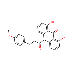 COc1ccc(CCC(=O)C2c3cccc(O)c3C(=O)c3c(O)cccc32)cc1 ZINC000001541431