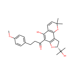 COc1ccc(CCC(=O)c2c(O)c3c(c4c2O[C@@H](C(C)(C)O)C4)OC(C)(C)C=C3)cc1 ZINC000103233414