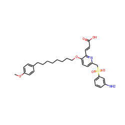 COc1ccc(CCCCCCCCOc2ccc(CS(=O)(=O)c3cccc(N)c3)nc2/C=C/C(=O)O)cc1 ZINC000026988497