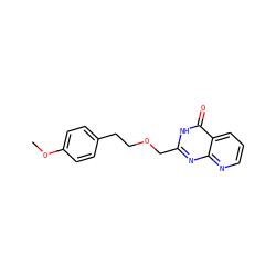 COc1ccc(CCOCc2nc3ncccc3c(=O)[nH]2)cc1 ZINC000058591168
