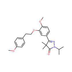 COc1ccc(CCOc2cc(C3=NN(C(C)C)C(=O)C3(C)C)ccc2OC)cc1 ZINC000095555178