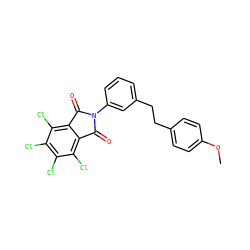 COc1ccc(CCc2cccc(N3C(=O)c4c(Cl)c(Cl)c(Cl)c(Cl)c4C3=O)c2)cc1 ZINC000045286694