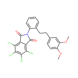 COc1ccc(CCc2ccccc2N2C(=O)c3c(Cl)c(Cl)c(Cl)c(Cl)c3C2=O)cc1OC ZINC000049709531
