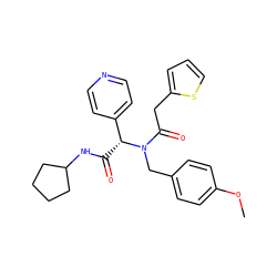COc1ccc(CN(C(=O)Cc2cccs2)[C@H](C(=O)NC2CCCC2)c2ccncc2)cc1 ZINC000008672227