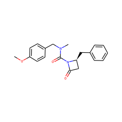 COc1ccc(CN(C)C(=O)N2C(=O)C[C@@H]2Cc2ccccc2)cc1 ZINC000013780500