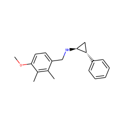 COc1ccc(CN[C@H]2C[C@@H]2c2ccccc2)c(C)c1C ZINC000113368110