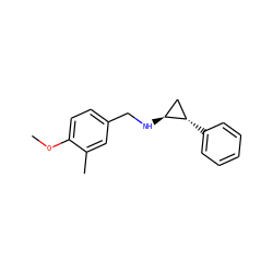 COc1ccc(CN[C@H]2C[C@@H]2c2ccccc2)cc1C ZINC000044422964