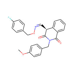COc1ccc(CN2C(=O)c3ccccc3[C@H](/C=N\OCc3ccc(F)cc3)C2=O)cc1 ZINC000008672037