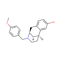 COc1ccc(CN2CC[C@]3(C)c4cc(O)ccc4C[C@H]2[C@H]3C)cc1 ZINC000013740358