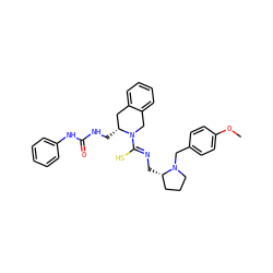 COc1ccc(CN2CCC[C@@H]2C/N=C(\S)N2Cc3ccccc3C[C@H]2CNC(=O)Nc2ccccc2)cc1 ZINC000029336308
