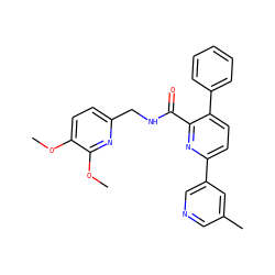 COc1ccc(CNC(=O)c2nc(-c3cncc(C)c3)ccc2-c2ccccc2)nc1OC ZINC000299829190