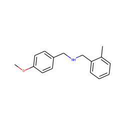 COc1ccc(CNCc2ccccc2C)cc1 ZINC000000172199