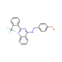 COc1ccc(CNc2nc(-c3ccccc3C(F)(F)F)nc3ccccc23)cc1 ZINC000198405066