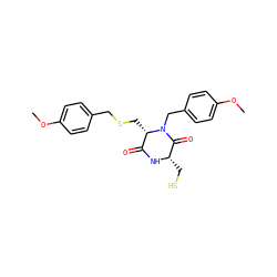 COc1ccc(CSC[C@H]2C(=O)N[C@@H](CS)C(=O)N2Cc2ccc(OC)cc2)cc1 ZINC000013556878