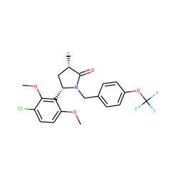 COc1ccc(Cl)c(OC)c1[C@@H]1C[C@H](F)C(=O)N1Cc1ccc(OC(F)(F)F)cc1 ZINC000166850052