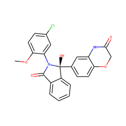 COc1ccc(Cl)cc1N1C(=O)c2ccccc2[C@@]1(O)c1ccc2c(c1)NC(=O)CO2 ZINC000116257388