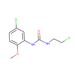 COc1ccc(Cl)cc1NC(=O)NCCCl ZINC000003162438