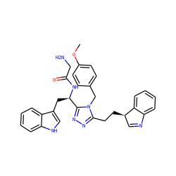 COc1ccc(Cn2c(CC[C@@H]3C=Nc4ccccc43)nnc2[C@@H](Cc2c[nH]c3ccccc23)NC(=O)CN)cc1 ZINC000095613181