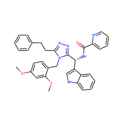 COc1ccc(Cn2c(CCc3ccccc3)nnc2[C@H](NC(=O)c2ccccn2)c2c[nH]c3ccccc23)c(OC)c1 ZINC000028973042
