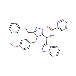 COc1ccc(Cn2c(CCc3ccccc3)nnc2[C@H](NC(=O)c2ccccn2)c2c[nH]c3ccccc23)cc1 ZINC000028973068