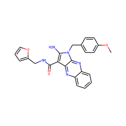 COc1ccc(Cn2c(N)c(C(=O)NCc3ccco3)c3nc4ccccc4nc32)cc1 ZINC000003311026