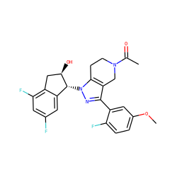 COc1ccc(F)c(-c2nn([C@@H]3c4cc(F)cc(F)c4C[C@H]3O)c3c2CN(C(C)=O)CC3)c1 ZINC000206888178