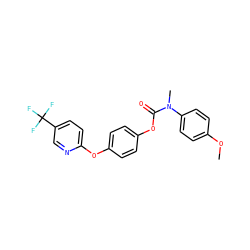 COc1ccc(N(C)C(=O)Oc2ccc(Oc3ccc(C(F)(F)F)cn3)cc2)cc1 ZINC000028826702