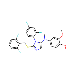 COc1ccc(N(C)c2cnc(SCc3c(F)cccc3F)n2-c2ccc(F)cc2F)cc1OC ZINC001772638682